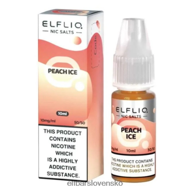 RNB6H185 elfbar elfliq nic salt - broskyňový ľad - 10ml-10 mg/ml jedna farba elektronické cigarety