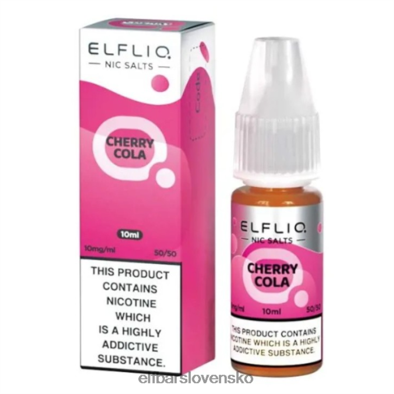 RNB6H197 elfbar elfliq nic salts - cherry cola - 10ml-20 mg/ml jedna farba elektronické cigarety