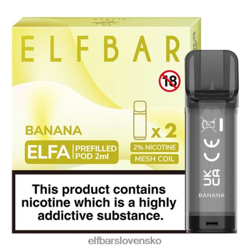 RNB6H105 elfbar elfa naplnená tobolka - 2 ml - 20 mg (2 balenia) banán elektronické cigarety