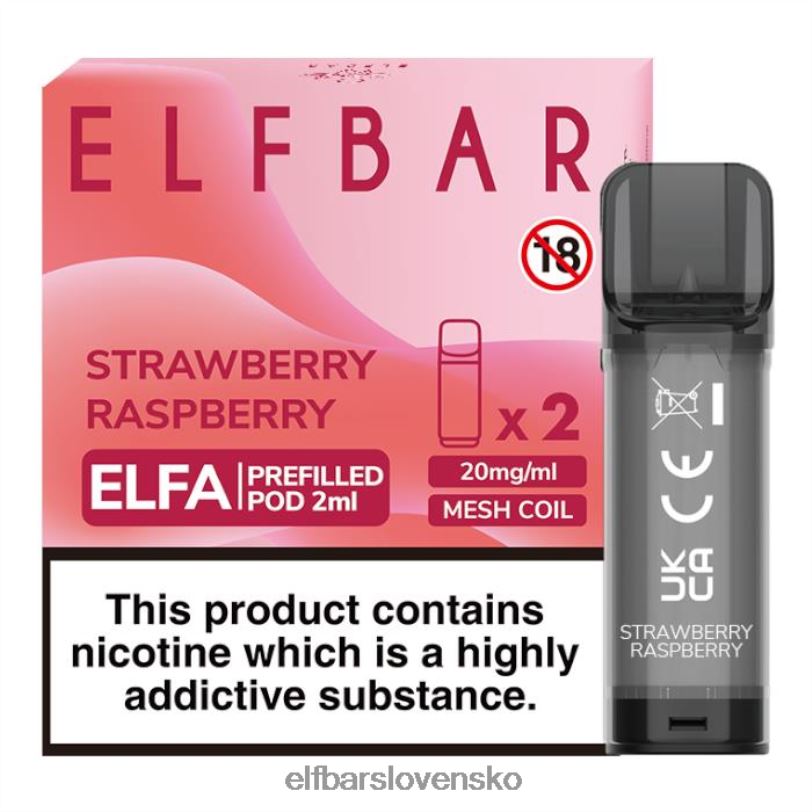 RNB6H112 elfbar elfa naplnená tobolka - 2 ml - 20 mg (2 balenia) jahoda malina elektronické cigarety