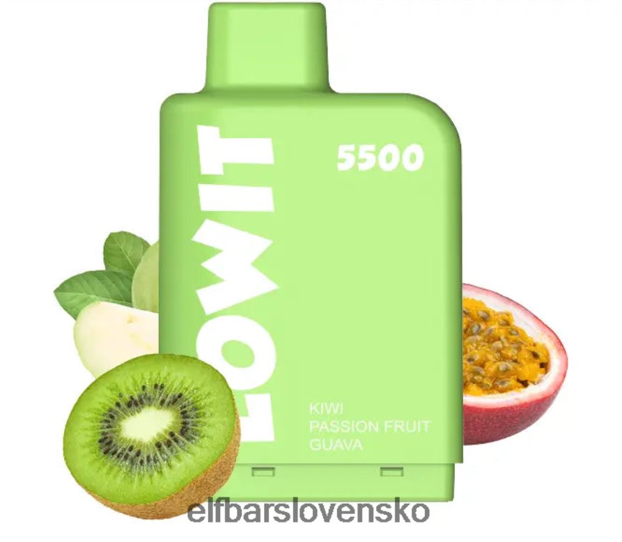 kiwi mučenka guava elektronická cigareta JNN0TH139 predplnená pod lowit 5500 šlukov 2%nic ELFBAR
