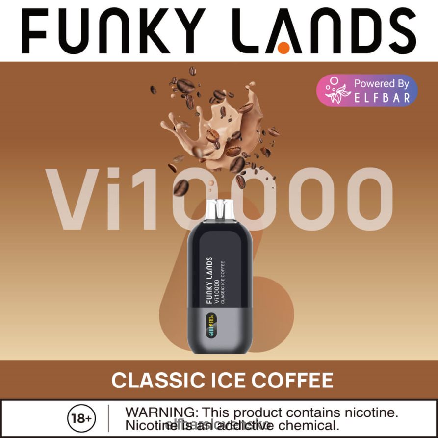 citrón limetka elektronická cigareta JNN0TH164 funky lands jednorazový vape vi10000 potiahnutí ELFBAR