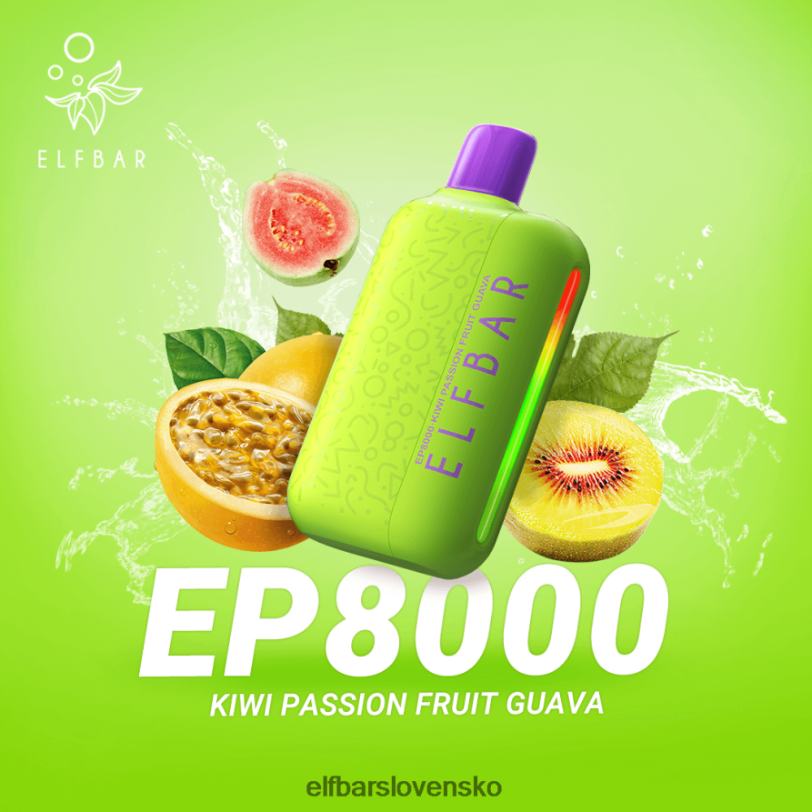 kiwi mučenka guava elektronická cigareta JNN0TH60 jednorazové vape nové ep8000 obláčiky ELFBAR